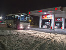 Bus to Czek through the snow.