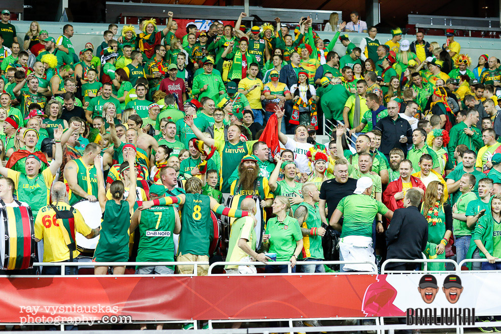 Lithuanian fans Eurobasket 2015 Riga Lithuania v Ukraine